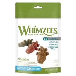Whimzees Alligator Small Dog Dental Chew 24ct