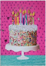 Birthday Card Cake w/ Jewels