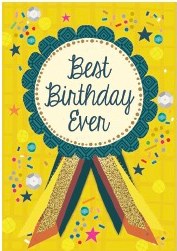 Birthday Card Award w/ Jewels