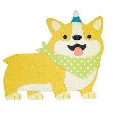 Birthday Card Corgi Cutout