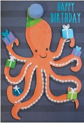 Birthday Card Octopus