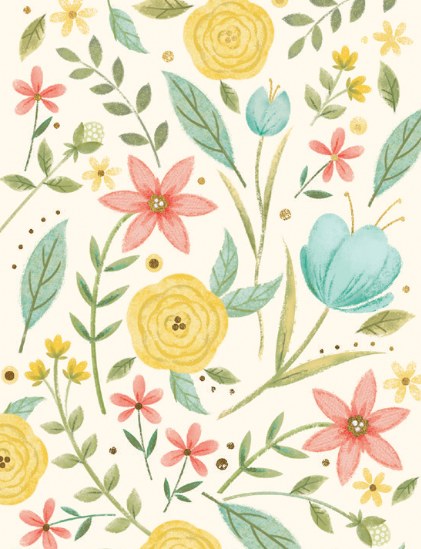 Greeting Card Flowers Blank