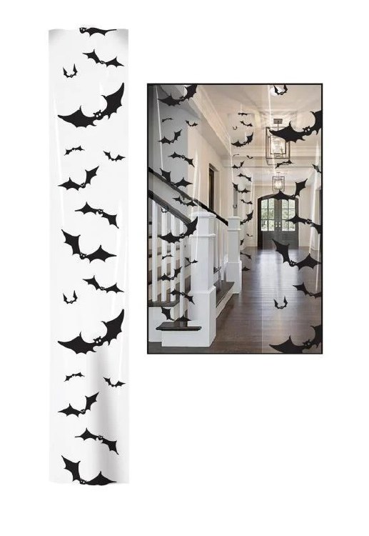Clear Plastic, Bats Party Panels ~ 12in x 6ft