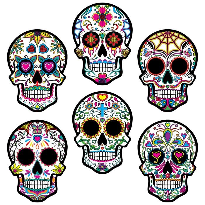 Sugar Skull Cutouts 6ct