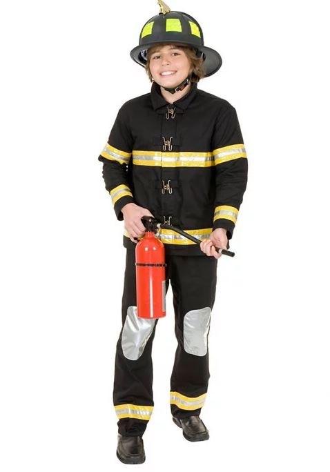 Fireman Blk Cotton Ch L