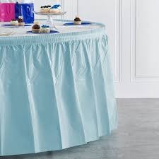 Blue Pastel  Round Plastic Tableskirt