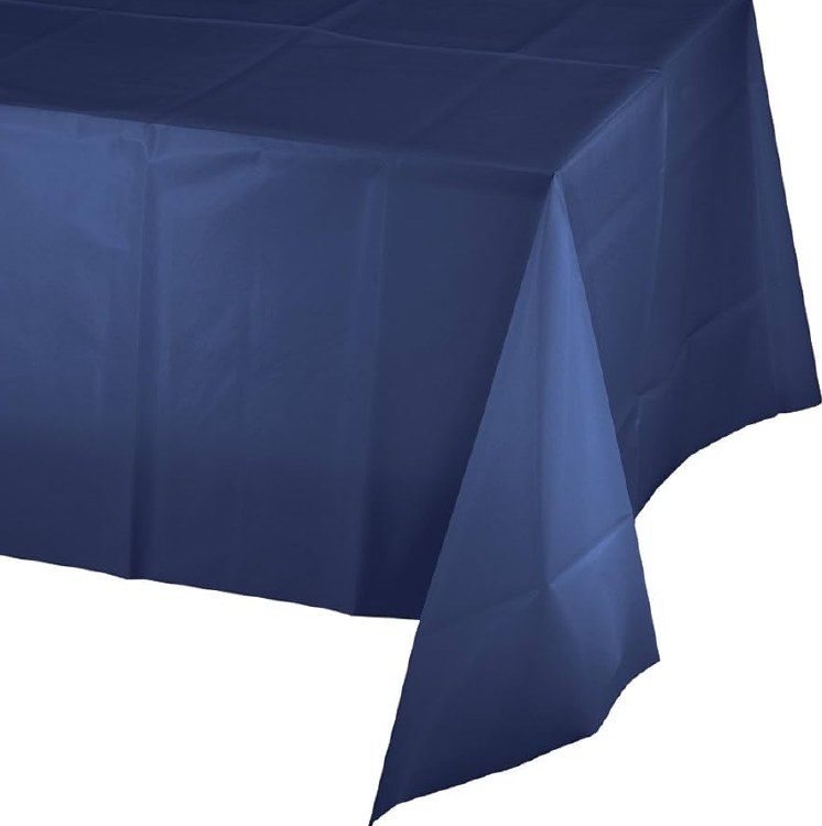 Navy Blue Plastic Tablecover