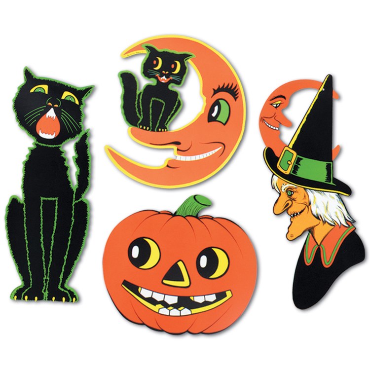 Vintage Halloween Cutouts ~ 4 Pack