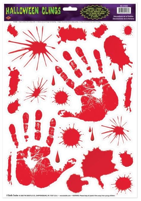 Bloody Handprint Clings