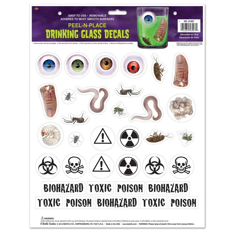 Glass Drink Decal Halloween