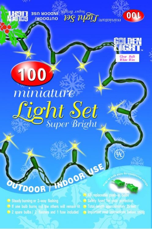 Light Set Clear w/ White Wire