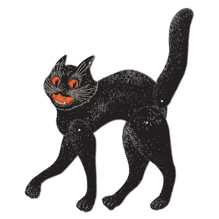 Vintage Jointed Halloween Cat