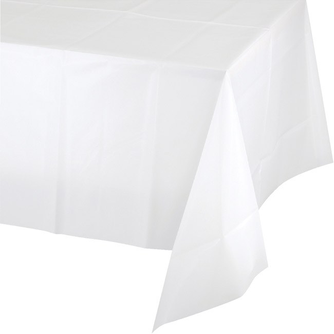 White Pl Tablecover