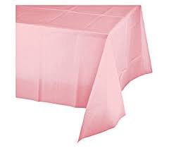 Classic Pink Plastic Rectangle Tablecover