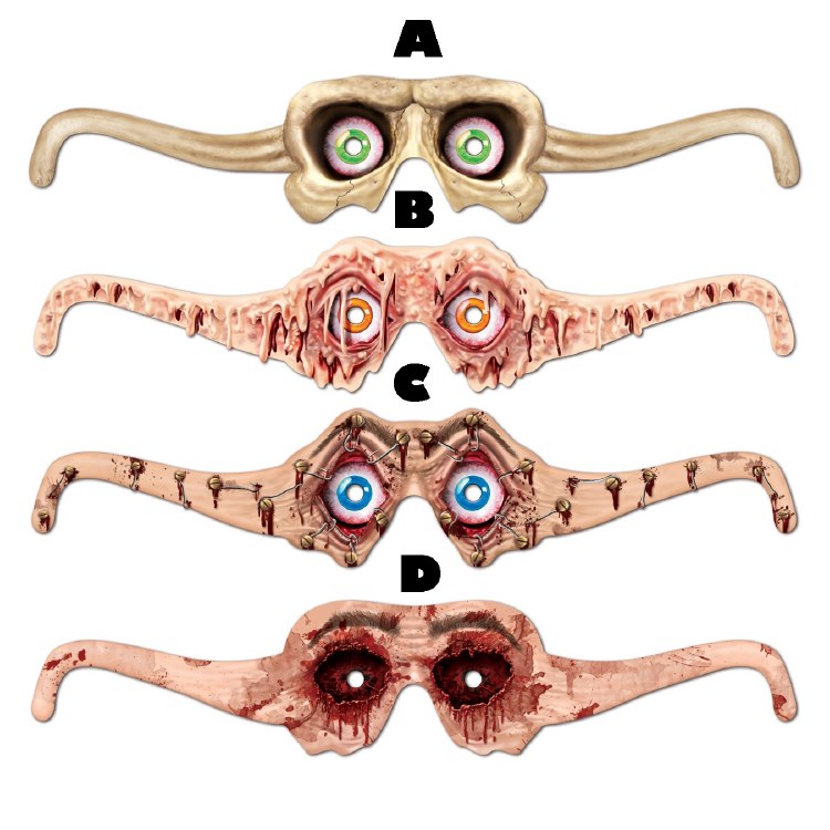 Eerie Monsters Paper Glasses 1 COUNT