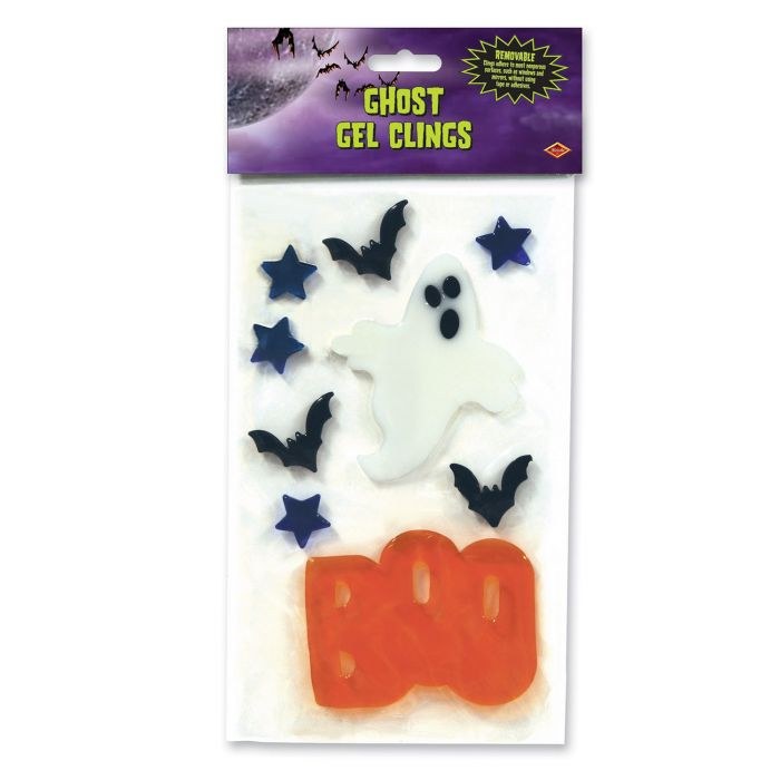 Ghost &amp; Boo Gel Clings / 9 Pieces