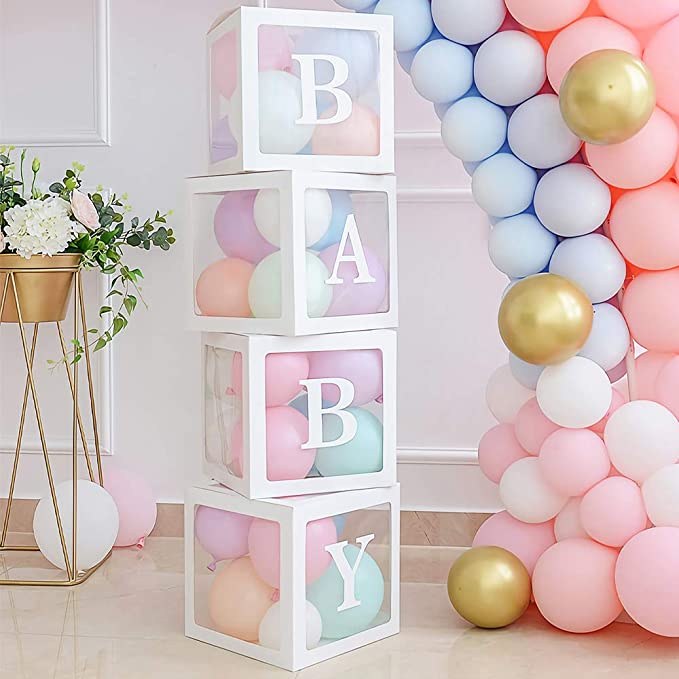 Balloon Baby DIY Blocks • White