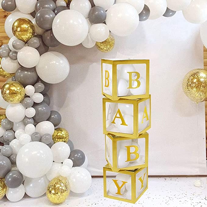 Balloon Baby DIY Blocks • Gold