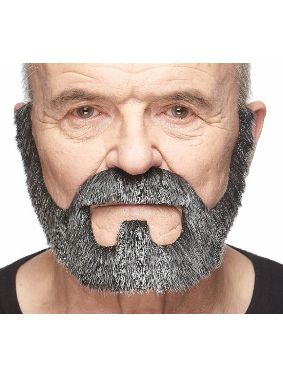 Beard Full w/ Goatee Blk/Grey