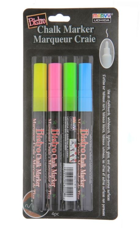 Bistro Chalk Fine Point Set 4A