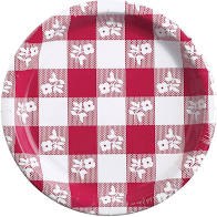 Red Gingham 7in Plate