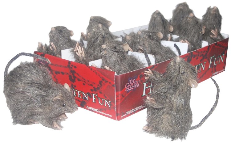 Furry Rat w/ Posable Feet &amp; Tail