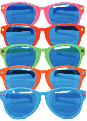 Glasses Clown Oversize Asst