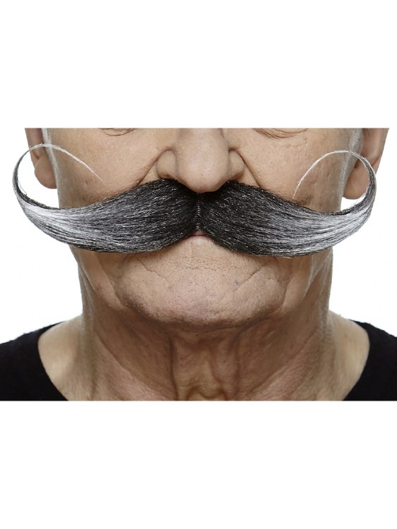 Moustache Curled Blk/Grey