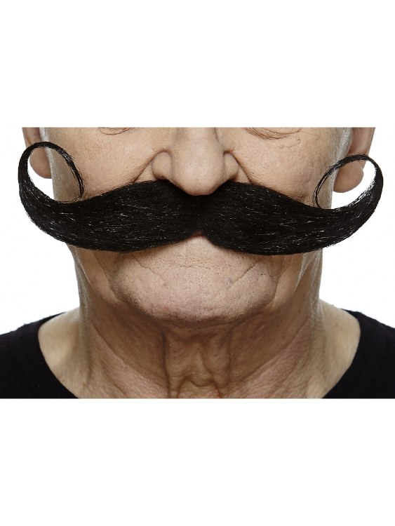 Moustache Curled Black