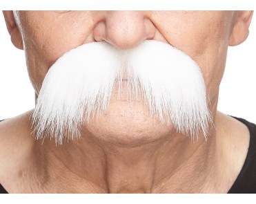 Thick Moustache White