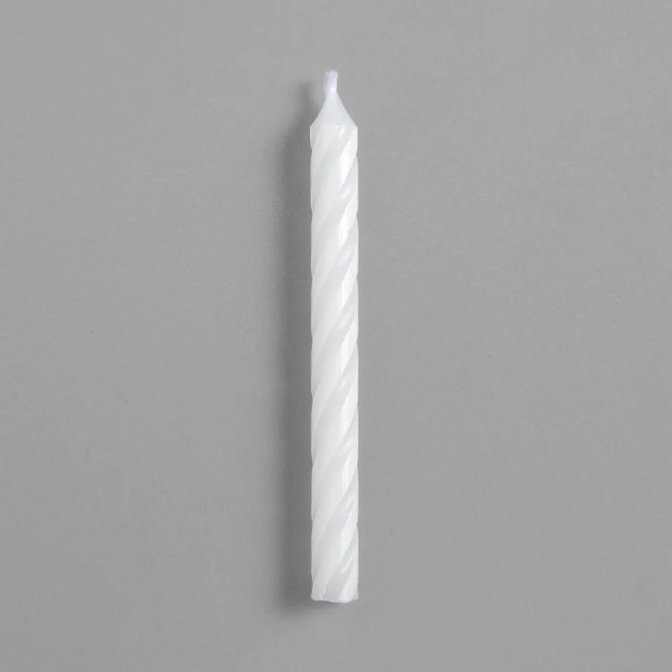 Candles White Candy Stripe