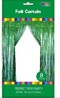 Foil Door Curtain Emerald