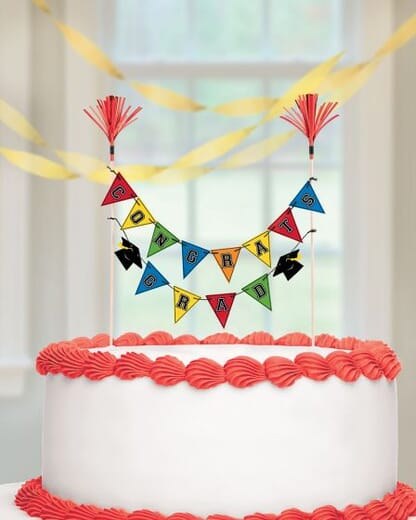 Grad Pick Banner Cake Decor