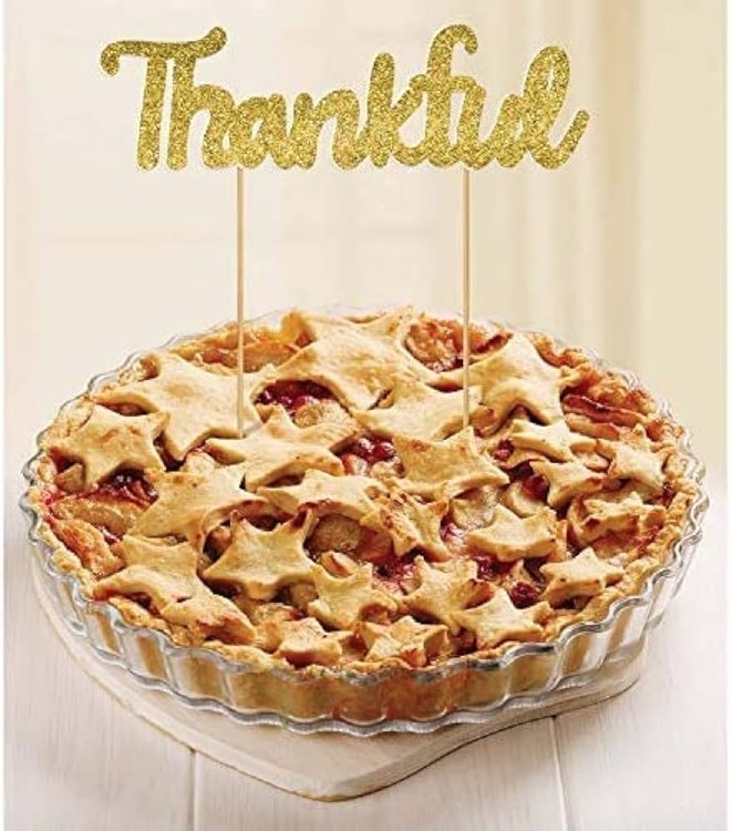 Thankful Glitter Food Pick
