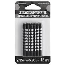 Candles Polka Dot Black Velvet 12ct