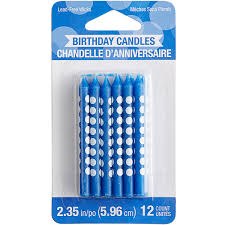 Candles Polka Dot True Blue 12ct