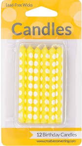 Candles Polka Dot Mimosa 12ct