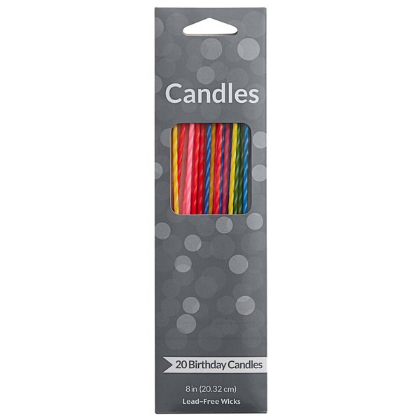 Candle Thin 2Tone Multi 20pk