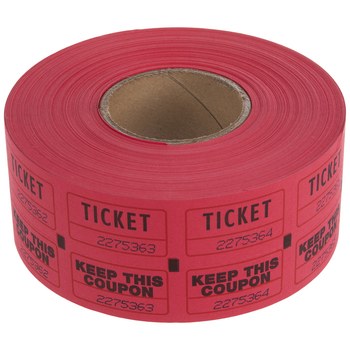 Ticket Roll Double Red