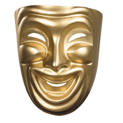 Mask Comedy Adult Gold