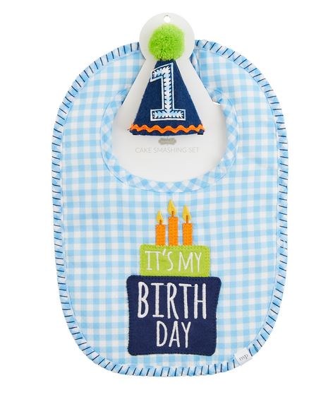 Cake Smasher Set Blue Gingham