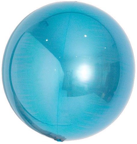 Spheroid Shape • 10" Standard Size Mylar Helium Balloon • PALE BLUE