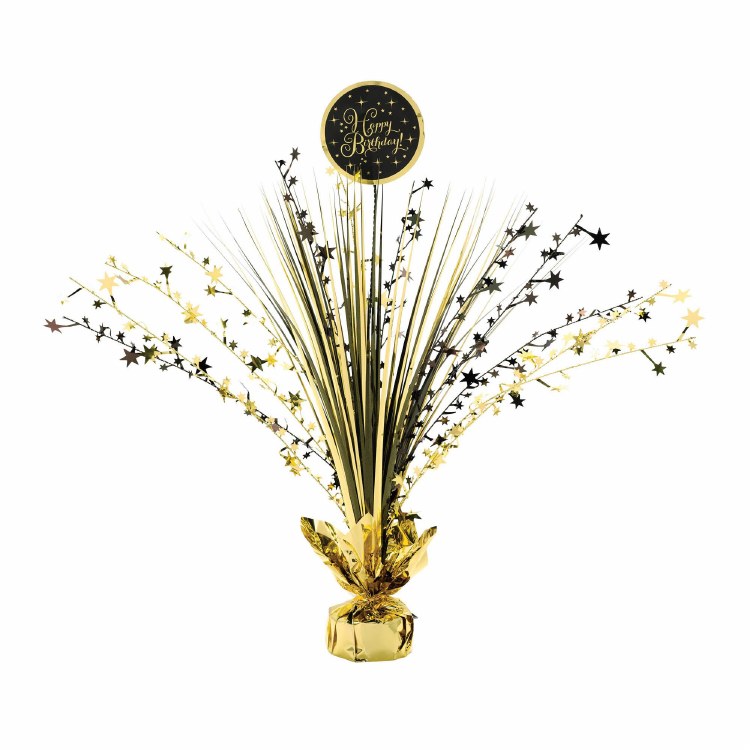 Gold Birthday Spray Centerpiece
