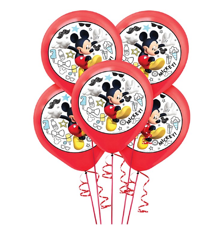 Mickey Mouse • 12" Latex Balloon Bundle of 5