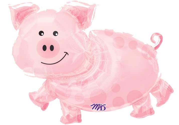 Farm, Pig Full Body Shape • Jumbo 35&quot; Mylar Helium Balloon