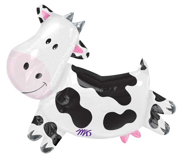 Farm, Cow Full Body Shape • Jumbo 30" Mylar Helium Balloon