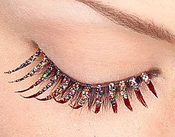 Eyelashes Spiked Red Gitter