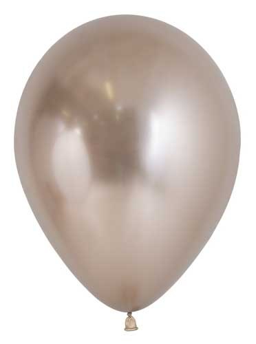 11" Solid Latex Helium Balloon • Neutral, Champagne Reflex