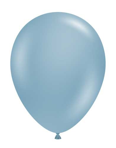 11" Solid Latex Helium Balloon • Blue, Slate