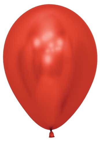 11" Solid Latex Helium Balloon • Warm, Red Reflex